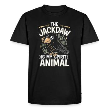 Dohle Le Choucas Est Mon Animal Spirituel Dohle - T-shirt Premium bio Homme - noir - Devant - Nico (187cm)