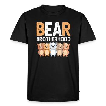 Les groupes d’ours conçoivent la confrérie des ours - T-shirt Premium bio Homme - noir - Devant - Nico (187cm)