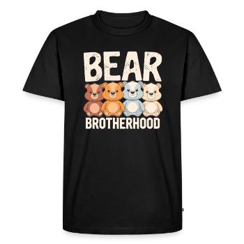 Les groupes d’ours conçoivent la confrérie des ours - T-shirt Premium bio Homme - noir - Devant - Nico (187cm)