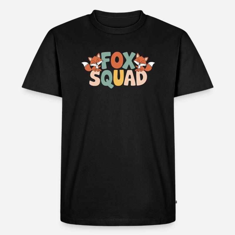 Fuchs Gruppen Design Fuchs Squad - Männer Premium Bio T-Shirt - Schwarz
