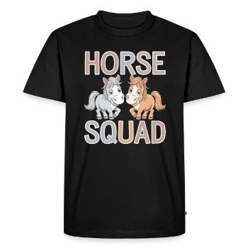 Groupes de chevaux Conception Horse Squad - T-shirt Premium bio Homme - noir - Devant - Nico (187cm)