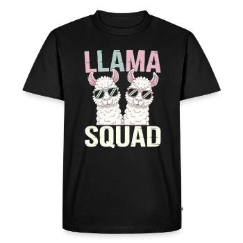 Llama Group Design Lama Squad - T-shirt Premium bio Homme - noir - Devant - Nico (187cm)