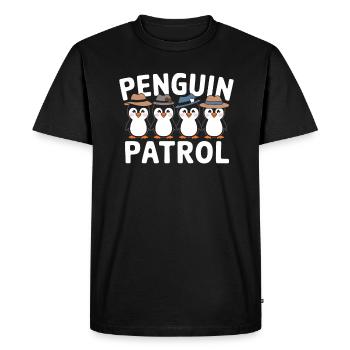 Penguin Group Design Penguin Patrol - T-shirt Premium bio Homme - noir - Devant - Nico (187cm)