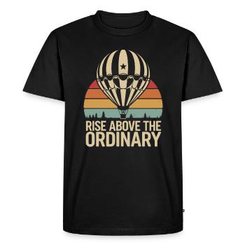 Climb over the ordinary hot air balloon - Men's Premium Organic T-Shirt - black - Front - Nico (187cm)
