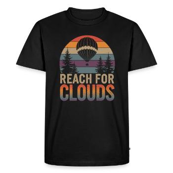 Atteignez les nuages avec une montgolfière dans le - T-shirt Premium bio Homme - noir - Devant - Nico (187cm)