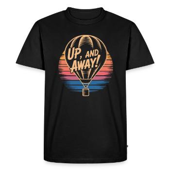Inspiration montgolfière Up And Away - T-shirt Premium bio Homme - noir - Devant - Nico (187cm)