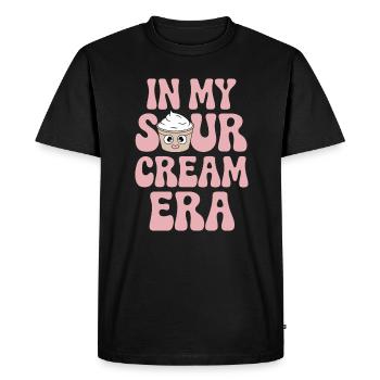 In My Sour Cream Era - For Sour Cream Food - Men's Premium Organic T-Shirt - black - Front - Nico (187cm)