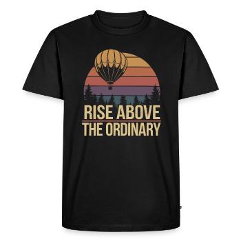Inspiration montgolfière : Élevez-vous au-dessus de la - T-shirt Premium bio Homme - noir - Devant - Nico (187cm)