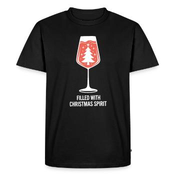 Rempli d’ de Noël - T-shirt Premium bio Homme - noir - Devant - Nico (187cm)