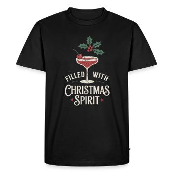 Rempli d’ de Noël et festif - T-shirt Premium bio Homme - noir - Devant - Nico (187cm)