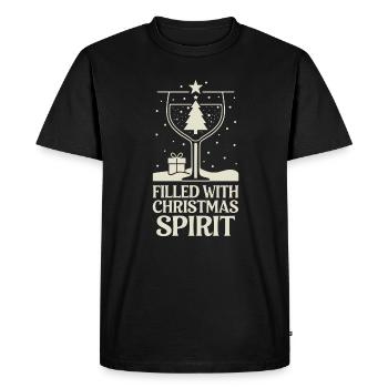 Rempli de lettrage de l’ de Noël avec - T-shirt Premium bio Homme - noir - Devant - Nico (187cm)