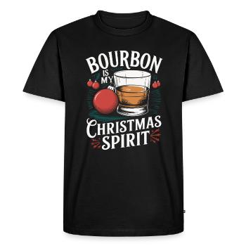 de Noël Bourbon Style Vintage - T-shirt Premium bio Homme - noir - Devant - Nico (187cm)