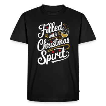 Rempli d’ de Noël - T-shirt Premium bio Homme - noir - Devant - Nico (187cm)