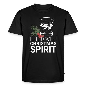 Rempli d’ de Noël - T-shirt Premium bio Homme - noir - Devant - Nico (187cm)