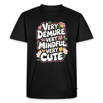 très sage, très attentif, très doux - T-shirt Premium bio Homme - noir - Devant - Nico (187cm)