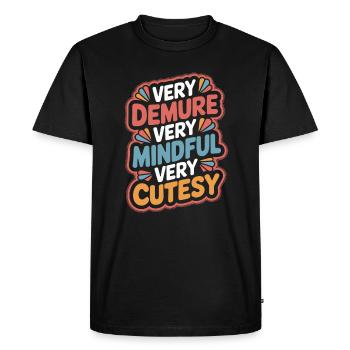Très discret Très attentif Très mignon - T-shirt Premium bio Homme - noir - Devant - Nico (187cm)