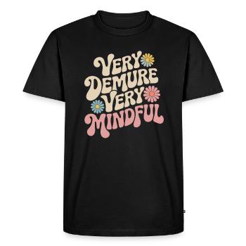 Very reserved, very mindful - Men's Premium Organic T-Shirt - black - Front - Nico (187cm)