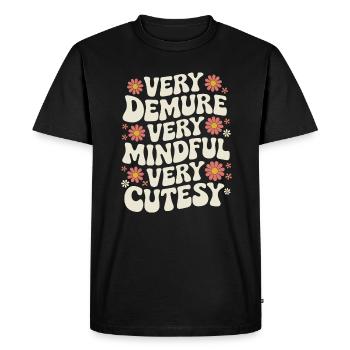 très sage, très attentif, très doux - T-shirt Premium bio Homme - noir - Devant - Nico (187cm)