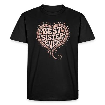 Meilleure Sœur Meilleure Sœur Jamais Coeur - T-shirt Premium bio Homme - noir - Devant - Nico (187cm)