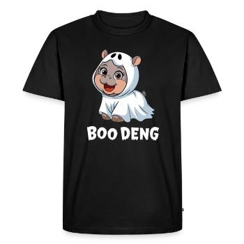 Boo Deng Mignon Hippopotame Costume Fun - T-shirt Premium bio Homme - noir - Devant - Nico (187cm)