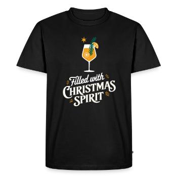 Rempli d’ de Noël - T-shirt Premium bio Homme - noir - Devant - Nico (187cm)