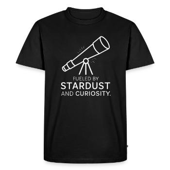 Poussé par la poussière d’étoiles et la curiosité pour - T-shirt Premium bio Homme - noir - Devant - Nico (187cm)