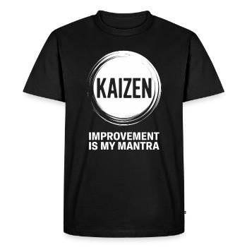 L’amélioration du Kaizen est mon mantra - T-shirt Premium bio Homme - noir - Devant - Nico (187cm)