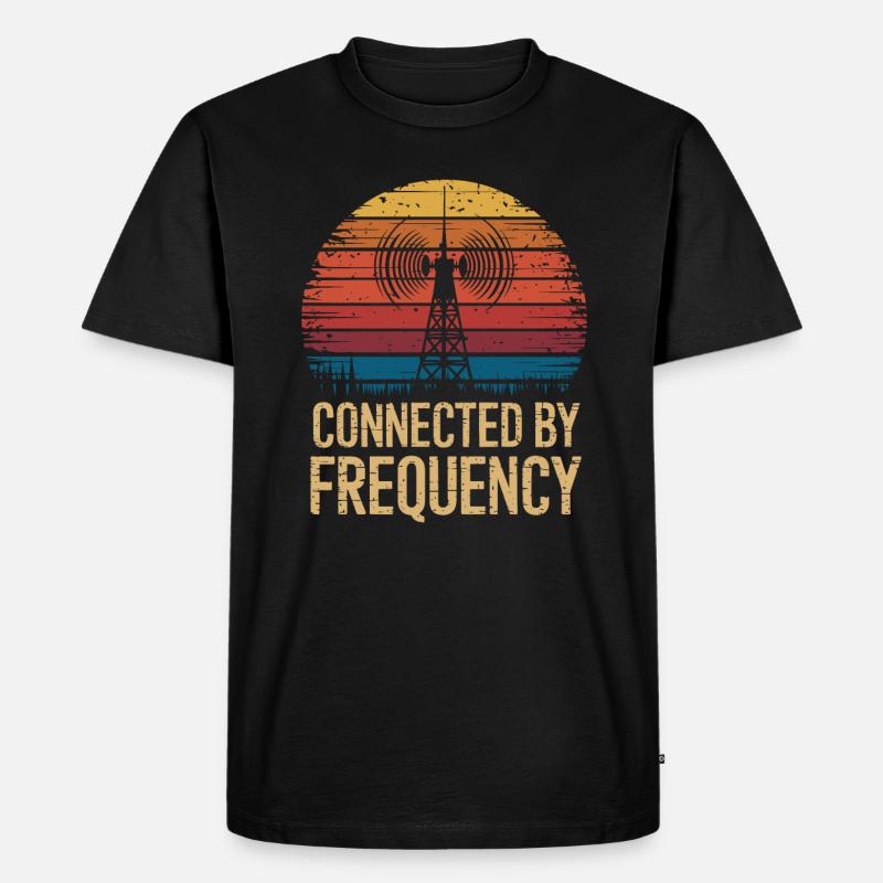 Amateurfunker Verbunden Durch Frequenz - Männer Premium Bio T-Shirt - Schwarz