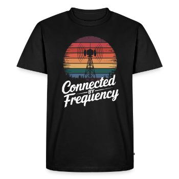 Ham Radio Ham Radio Connected By Frequency - Men's Premium Organic T-Shirt - black - Front - Nico (187cm)