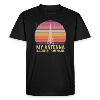 Antenne radio amateur Mon antenne est - T-shirt Premium bio Homme - noir - Devant - Nico (187cm)