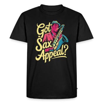 Avez-vous Sax Appeal ? Jazz Passion - T-shirt Premium bio Homme - noir - Devant - Nico (187cm)