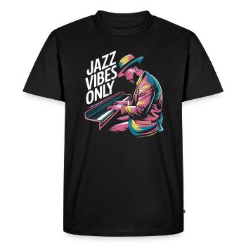 Jazz Vibes Seulement Musicien Piano Art - T-shirt Premium bio Homme - noir - Devant - Nico (187cm)