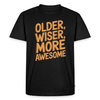 plus âgé, plus grand anniversaire plus vieux - T-shirt Premium bio Homme - noir - Devant - Nico (187cm)
