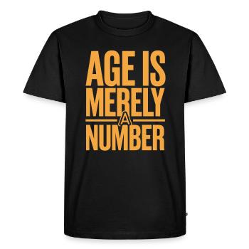 Age is just a number Birthday getting older - Men's Premium Organic T-Shirt - black - Front - Nico (187cm)