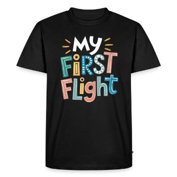 My first flight adventure for little pilots - Men's Premium Organic T-Shirt - black - Front - Nico (187cm)