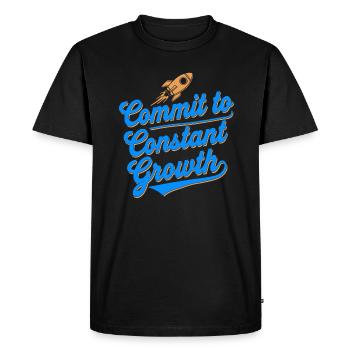 S’engager dans une croissance constante pour - T-shirt Premium bio Homme - noir - Devant - Nico (187cm)