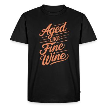 Birthday Getting Older Like a Good Wine - Men's Premium Organic T-Shirt - black - Front - Nico (187cm)