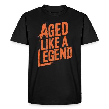 Aged Like A Legend Birthday Getting Older - Men's Premium Organic T-Shirt - black - Front - Nico (187cm)