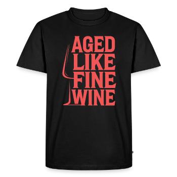 Birthday Getting Older Like Good Wine - Men's Premium Organic T-Shirt - black - Front - Nico (187cm)