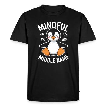 Mindfulness is my middle name - Men's Premium Organic T-Shirt - black - Front - Nico (187cm)