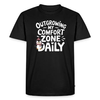 Get out of your comfort zone with Penguin Power - Men's Premium Organic T-Shirt - black - Front - Nico (187cm)