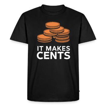 Il rend les centimes drôles de pièces graphique - T-shirt Premium bio Homme - noir - Devant - Nico (187cm)