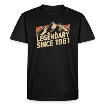 Légendaire depuis 1961 Anniversaire - T-shirt Premium bio Homme - noir - Devant - Nico (187cm)