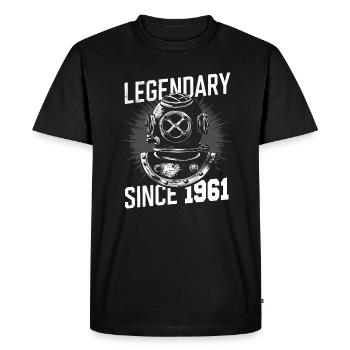 Légendaire depuis 1961 - Plongeur Anniversaire - T-shirt Premium bio Homme - noir - Devant - Nico (187cm)