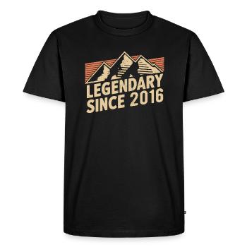 Legendary since 2016 Birthday - Men's Premium Organic T-Shirt - black - Front - Nico (187cm)