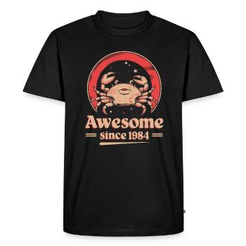 Cancer Zodiac Birthday Since 1984 Great - Men's Premium Organic T-Shirt - black - Front - Nico (187cm)