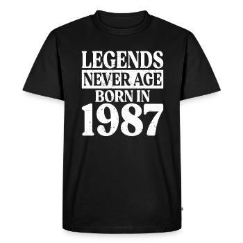 Legends Never Grow Old Birthday 1987 - Men's Premium Organic T-Shirt - black - Front - Nico (187cm)