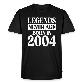 Legends Never Get Old Birthday 2004 - Men's Premium Organic T-Shirt - black - Front - Nico (187cm)