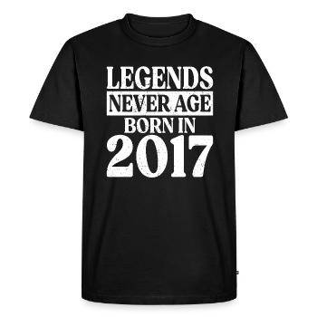 Legends Never Grow Old Birthday 2017 - Men's Premium Organic T-Shirt - black - Front - Nico (187cm)