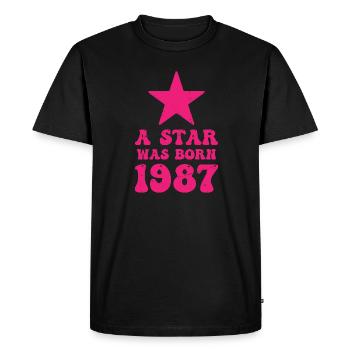 Une star est née en 1987 Anniversaire - T-shirt Premium bio Homme - noir - Devant - Nico (187cm)